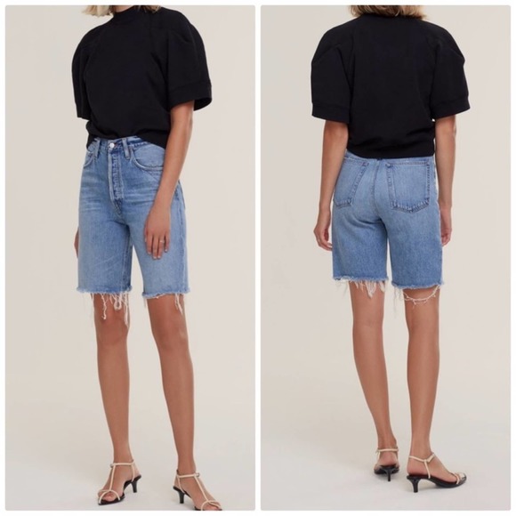 Agolde 90’s Women's Pinch‎ Waist Shorts High Rise Straight Leg Size 34 - Picture 1 of 6